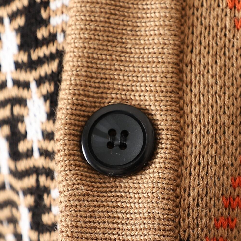 Burberry Twill Large Check Cardigan Sweater - Picture 5 of 5
